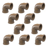 Kit 10 Joelho 90 X 25mm Soldavel Pvc Marrom Tigre