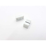 Kit 10 Knobs Deslizante Mesa De Som Pequeno Branco Eixo 4mm