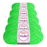 Kit 10 Lã Fio Mollet 40g Círculo 0781 Verde Neon
