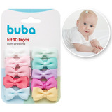 Kit 10 Lacinhos Infantil Coloridos Presilha Para Bebê Buba