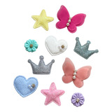 Kit 10 Laços No Velcro Bebê Menina Cores Aleatórias Delicado