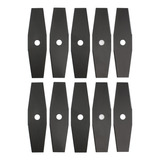 Kit 10 Lâminas 2 Pontas P Roçadeira 330mm 2 25mm Furo 20mm