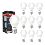 Kit 10 Lâmpada 15w Bulbo Soquete E27 Branco Casa 6500k Led