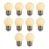 Kit 10 Lâmpada Bolinha 2 5w 220v 3000k Branco Quente