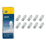 Kit 10 Lâmpada Comum 12v W5w Esmagada Pingo T10 Hella 2825