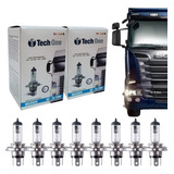 Kit 10 Lampada Halogena H4 3000k 24v Caminhao 70 75w Techone