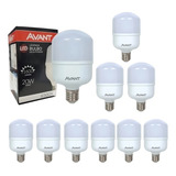Kit 10 Lâmpada Led Bulbo E27 20w 6500k Bivolt Cor Da Luz Branco frio 110v 220v