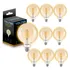 Kit 10 Lâmpada Led Filamento Retro Globo Grande G80 4w Volter Decorativa Bivolt E27 2200k Luz Branco-quente Ambar 360lm