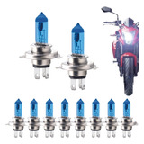 Kit 10 Lampada Super Branca Moto H4 8500k Tipo Xenon 12v 35w