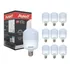 Kit 10 Lâmpadas Led 50w Bulbo E27 6500k Branco Frio 100v/240v