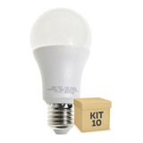 Kit 10 Lampadas Led Bulbo E27 12w 6500k Bivolt Super Branca