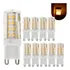 Kit 10 Lâmpadas Led G9 Halopim 5w Bivolt Branco Quente 3000k Luz Branco quente 110v 220v