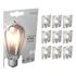 Kit 10 Lampadas Led St64 Clear 9w 4000k Branco Neutro E27 110v/220v Bivolt Ip20 Cod: 352200879-10 Deluxe By Avant