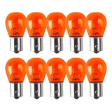 Kit 10 Lâmpadas Pisca 12v 21w Âmbar 1056 Halógeno Py21w