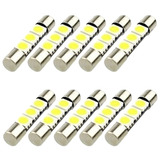 Kit 10 Lâmpadas Torpedo 3 Leds Quebra Sol Teto Civic Fusion