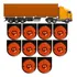 Kit 10 Lanterna Lateral 2 Led 12 24v Cor Laranja C  Suporte