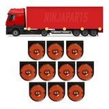 Kit 10 Lanterna Lateral 2 Led 12v 24v Caminhão C Suporte