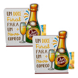 Kit 10 Lembrancinhas Porta Bombom Feliz Ano Novo Com Brinde