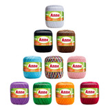 Kit 10 Linha Anne 65m 19g P Tricô Crochê Cores Sortidas