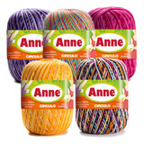 Kit 10 Linhas De Crochê Anne Novelo 500m Tricô várias Cores