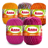 Kit 10 Linhas De Crochê Anne Novelo 500m Tricô várias Cores