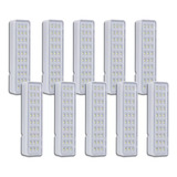 Kit 10 Luminária Emergência 30 Leds Segurimax Bivolt