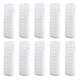 Kit 10 Luminaria Emergencia 30leds Segurimax
