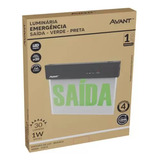 Kit 10 Luminária Emergência Led Placa Saída 1w 2 Lados Avant