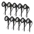 Kit 10 Luminária Espeto Jardim Com Led 7w Prova Dágua Cor Da Carcaça Preto Cor Da Luz Branco-quente 110v/220v