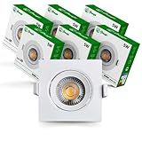 Kit 10 Luminária Led Spot 5W Redondo Quadrado Embutido Branco Frio Quente 3000k 6500k Bivolt Branco Quente 3000K Redondo 