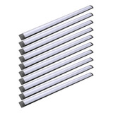 Kit 10 Luminária Tubular Led Slim Neutra 4000k 60cm 18w