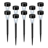 Kit 10 Luminárias Espeto Solar Poste Jardim Decoração Led