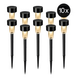 Kit 10 Luminárias Solar P Jardim 3000k Decoração Balizador
