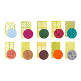 Kit 10 Marcadores Blue Star Biscuit Bolos Massa Pasta Argila