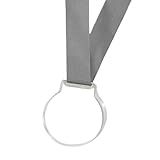 Kit 10 Medalhas 6cm 2mm C Fita Prata