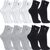 Kit 10 Meias Lupo Masculino Original Atacado Cano Médio
