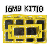 Kit 10 Memory Card 16mb Máximo Desempenho Preto Kp 016