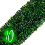 Kit 10 Metros Festão De Natal 9cm Fougeron Verde Flexível