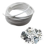 Kit 10 Metros Pavio 100 algodão 2mm Para Velas 100 Ilhós