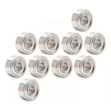 Kit 10 Micro Rolamento 624 Zz 624zz 4x13x5mm Aço Carbono