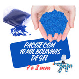 Kit 10 Mil Bolinhas De Gel Para Arma De Brinquedo Munição Cor Azul Rdl Arminha