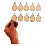 Kit 10 Mini Bastidores Gota 4cm Pingente Colar Chaveiro