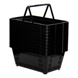 Kit 10 Mini Cestinha Plástica Farmácia Perfumaria Preta
