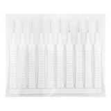 Kit 10 Mini Escovas Limpeza Para Pequenos Orifícios Espiral Cor Branco