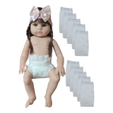 Kit 10 Mini Fraldas Para Bebê Reborn Acessórios Boneca
