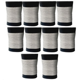 Kit 10 Mini Lata Oval Plastico C 100jds De Linha De Pipa Cor Preto