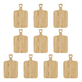 Kit 10 Mini Tábuas Churrasco Formato Coração Frios Petiscos