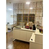 Kit 10 Módulos Divisória 40x40cm Mdf Elemento Vazado