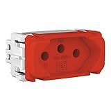 Kit 10 Modulos Tomada 2p T 20a 250v Vermelho Compose Weg