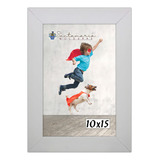 Kit 10 Moldura 10x15 A6 Branco Quadro Porta Retrato C Vidro Liso